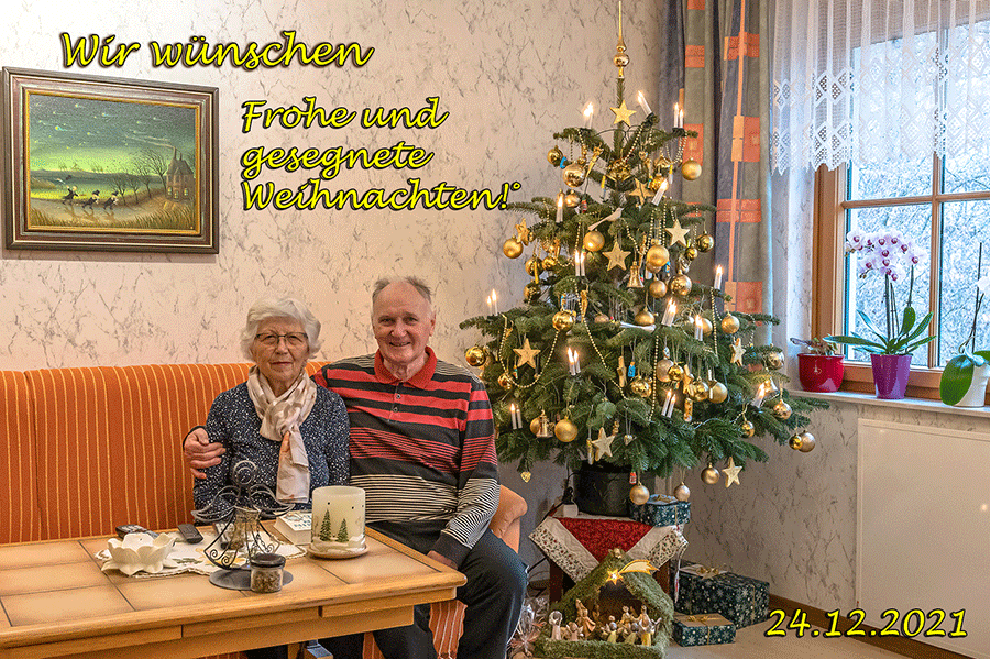 Leopoldine und Josef wünschen ein frohes und gesegnetes Weihnachtsfest - Foto: JoSt © 2021
